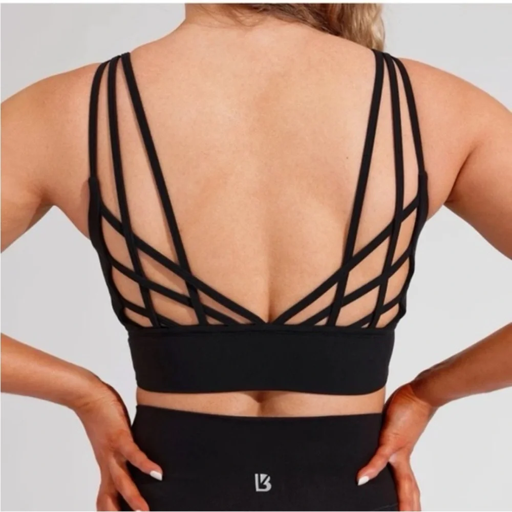 BuffBunny Collection Black Monarch Strappy Sports Bra - Picture 8 of 8